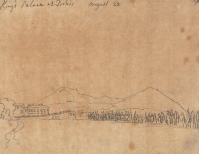 Königspalast in Portici, 28. August von John Robert Cozens